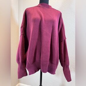Free People Purple Crew Neck Sweater